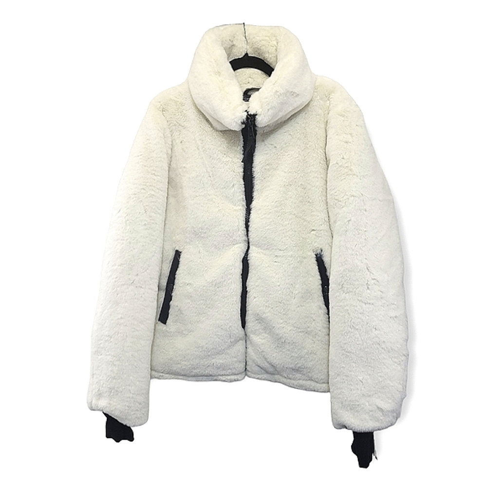 S13 Madison Cream Faux Fur Quilted Puffer Coat Women's XL - Picture 2 of 16